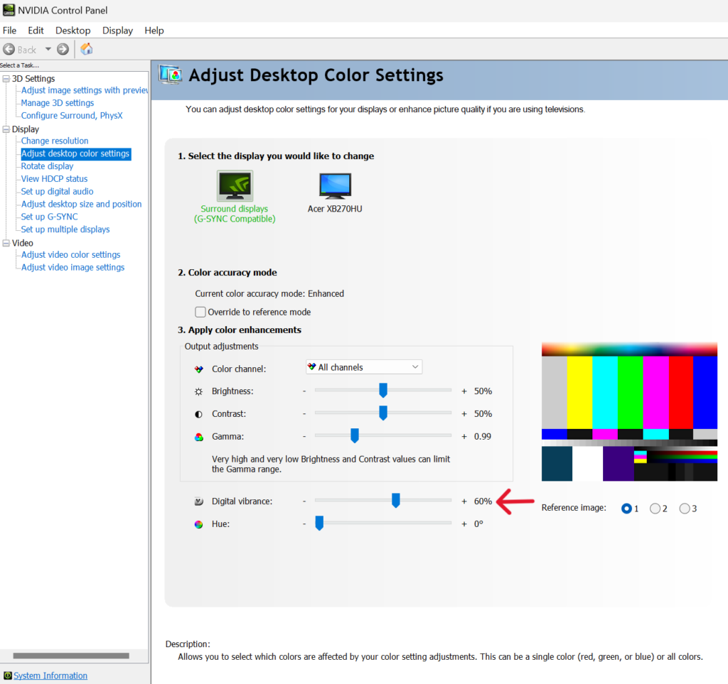 NVIDIA Control Panel All Vibrance 2023 01 13